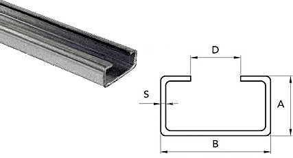 Профиль направляющей цепи нерж C10 (24X30)